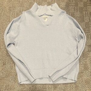 Abercrombie Kids Light Blue Mock Neck Sweater, size 7/8